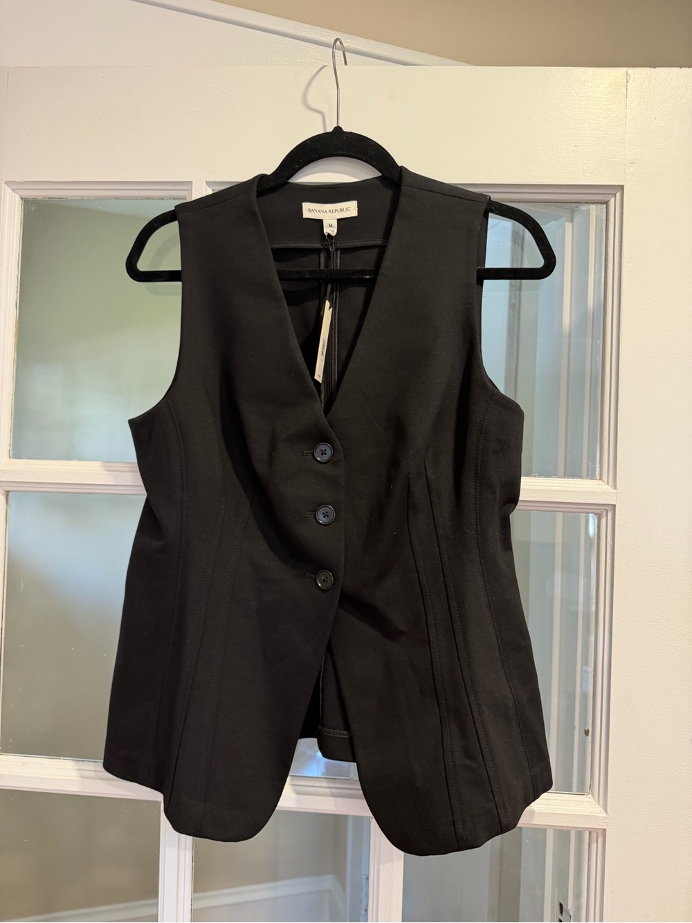 NWT Banana Republic Women’s Tailored Vest, M, Black